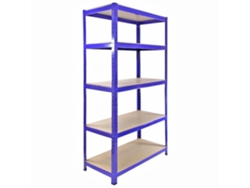 Unidad de Almacenamiento de 5 Estanterías T-Rax Azul 90 Cm X 45 Cm X 180 Cm