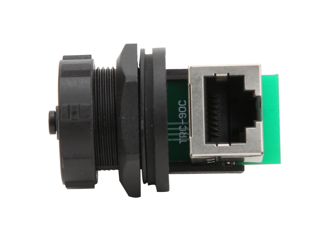 Yncm2026-2 Piezas Adaptador Rj45 Conector Ethernet Hembra-hembra 90° Exterior Impermeable Empalme Red