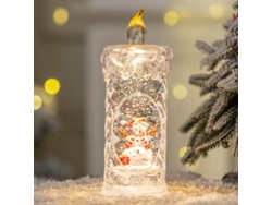 Vela navideña Yuysan con luz de noche, decoración festiva, estilo D