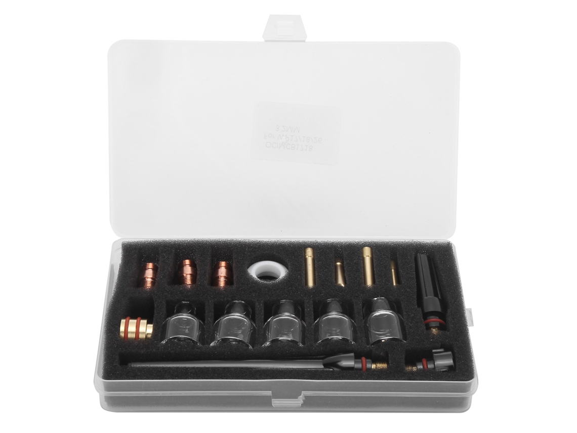 Kit De Accesorios Para Soplete De Soldadura Con Copa De Vidrio, Pinza De Tungsteno Y Consumibles Para Wp-17/18/26