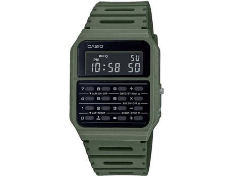 Reloj Digital CASIO Calculadora Hombre (Acero y Resina - Negro)