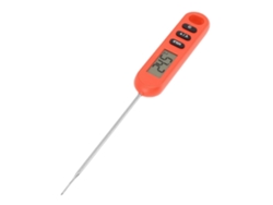 Termómetro digital de lectura instantánea para alimentos y carne, ideal para la cocina y la barbacoa, con sonda roja larga. GOKOCO
