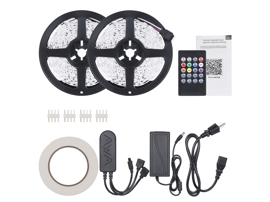 2026-tira Led Rgb 300 Leds 10m Con Control Ir, Sincronización Con Música Y Micrófono Integrado Para Decoración Hogar Y Festivales