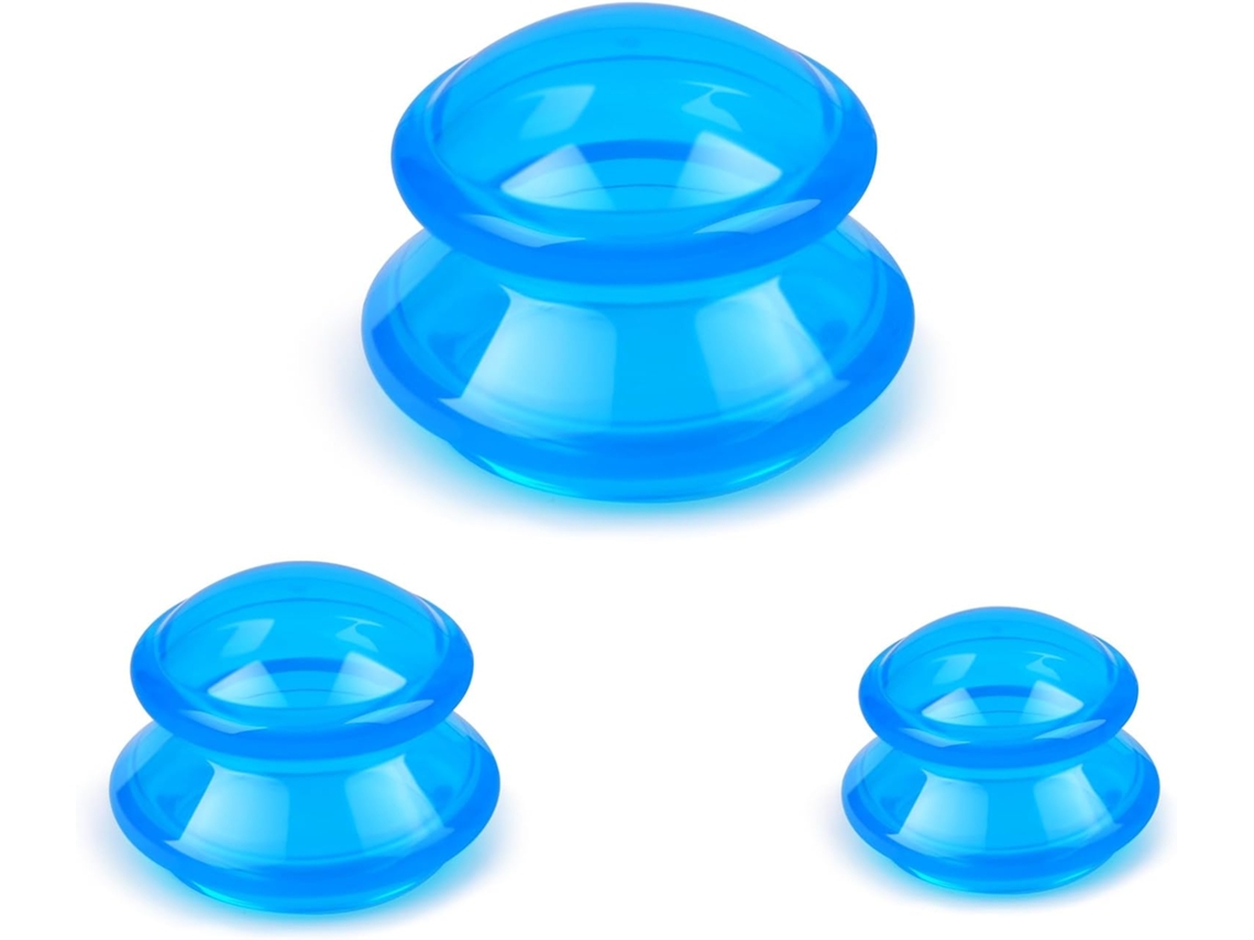 Kit de ventosaterapia de silicona para reducir la celulitis y aliviar el dolor articular. Siurn (azul)