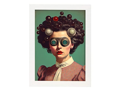 NACNIC Poster Accesorios En Estilo Surrealismo Cinematográfico Ilustraciones Y Grabados De Historieta Abstracta Y Artística A3 Marcos Blancos