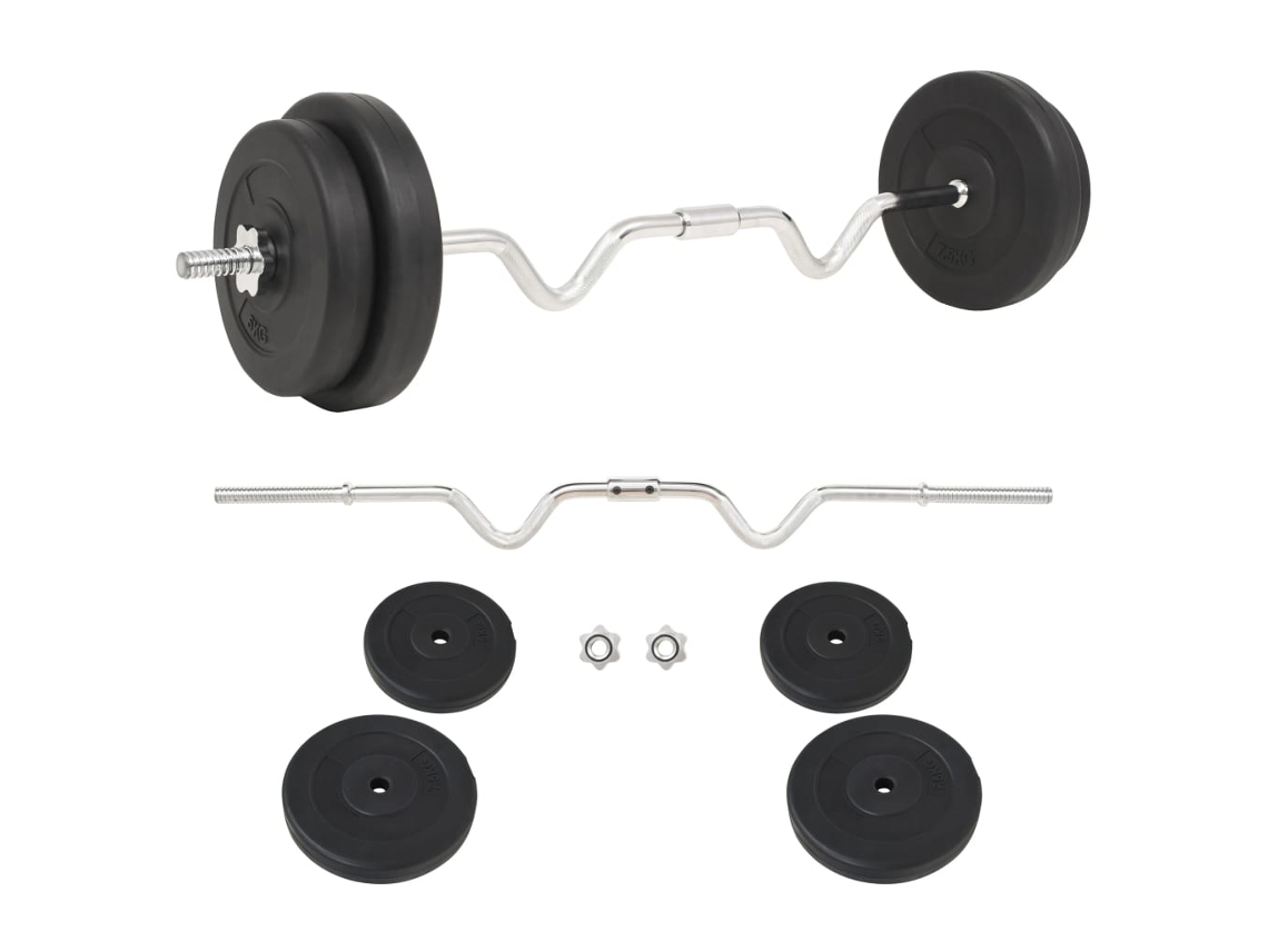vidaXL Set de pesas 30 kg