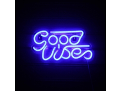 Neón Good Vibes para decoración, luz LED para dormitorio y pub, USB (19,6''4,9'') NEVEANCE