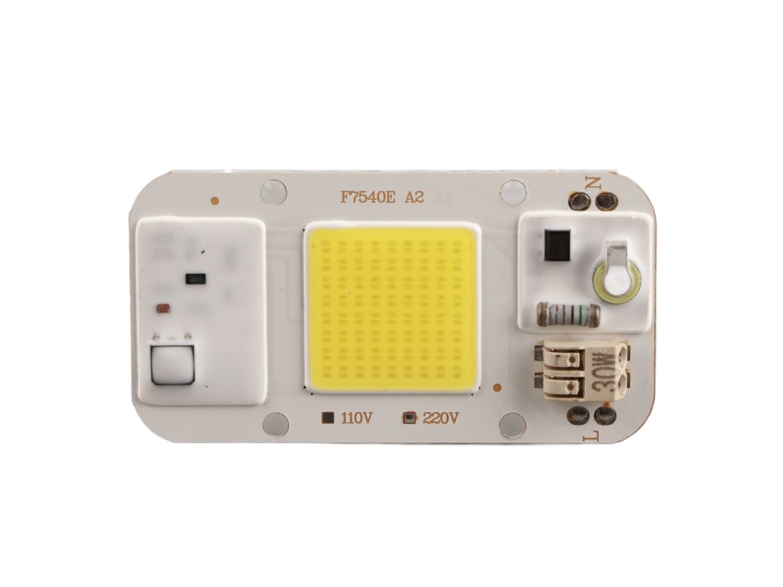 Chip Led Cob De 30 W Y 220 V, Panel De Luz Blanca, Sin Soldadura, Larga Vida Útil, Alto Brillo, Flujo Luminoso De 100 Lm/w.
