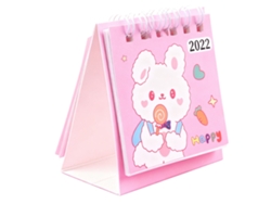 Calendario De Escritorio Pequeño 2022 Con Diseño Exquisito Patrón Cartoons Oso Rosa Giratorio 360 Grados Estable