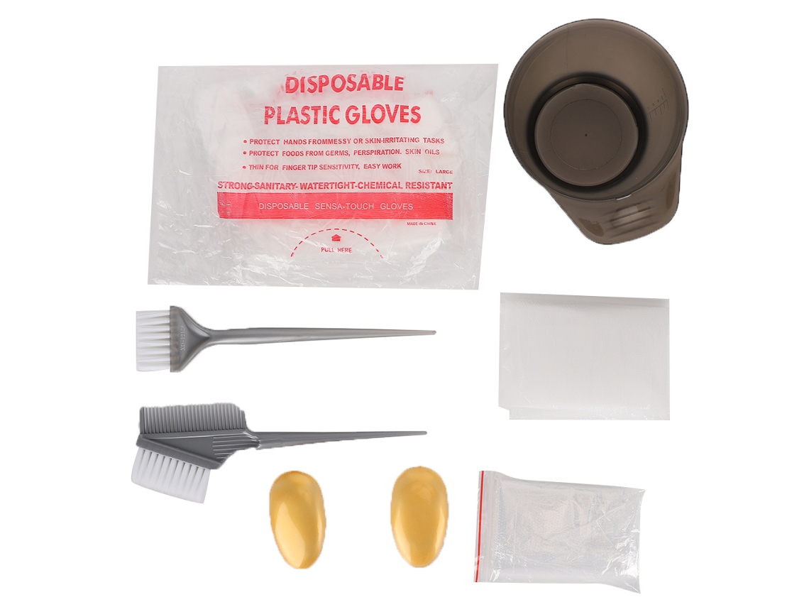 Kit Herramientas Tinte Cabello Tratamiento Aceite Caliente Bowl Delantal Desechable Guantes Peine