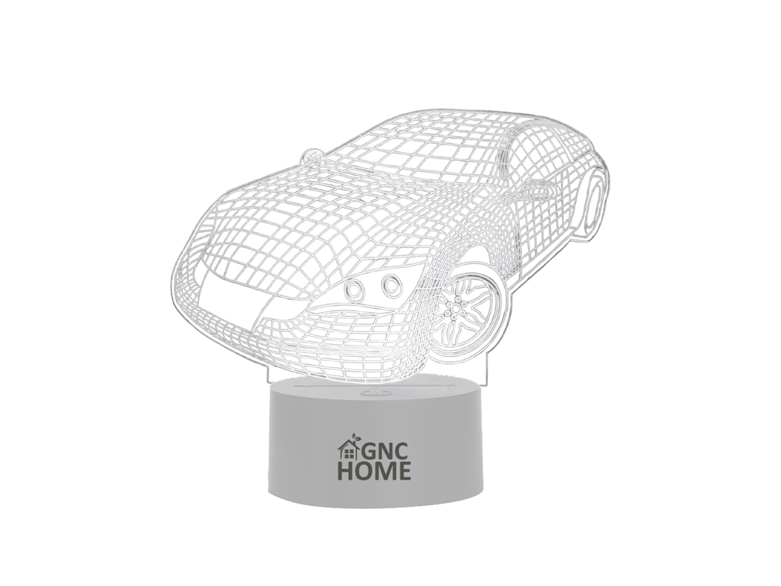 Coche 3D Luz de Noche con Control Remoto GNCHOME Lámpara Infantil