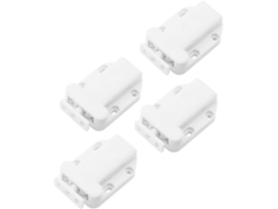 6 Piezas Pestillo De Empuje Con Resorte Y Tornillos, Cerrojo De Puerta Con Desbloqueo Por Toque Para Armarios Y Muebles Blanco