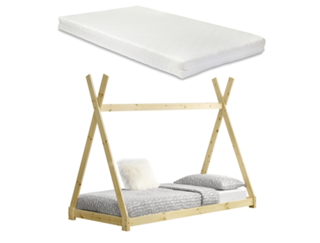 Estructura de Cama Infantil [EN.CASA] (Beige - Madera - 90 x 200 cm)