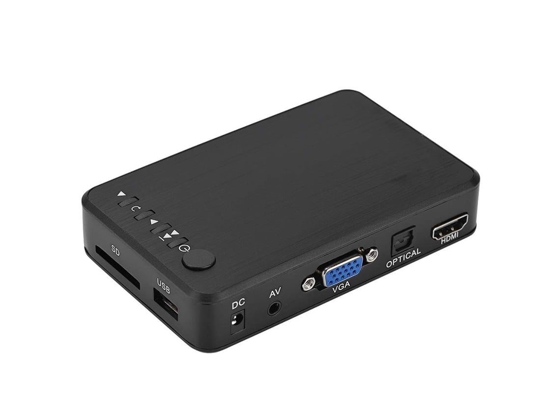 Reproductor Multimedia, Reproductor Multimedia de Disco Duro de TV HD 1080P  para Tarjeta SD para Unidad USB (Enchufe de la UE)