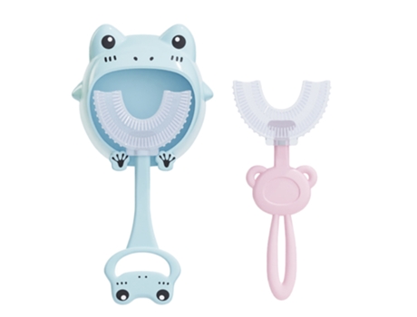 Cepillo de dientes en forma de U Cepillo sensorial para niños - Cabezal de cepillo de silicona Limpieza de toda la boca