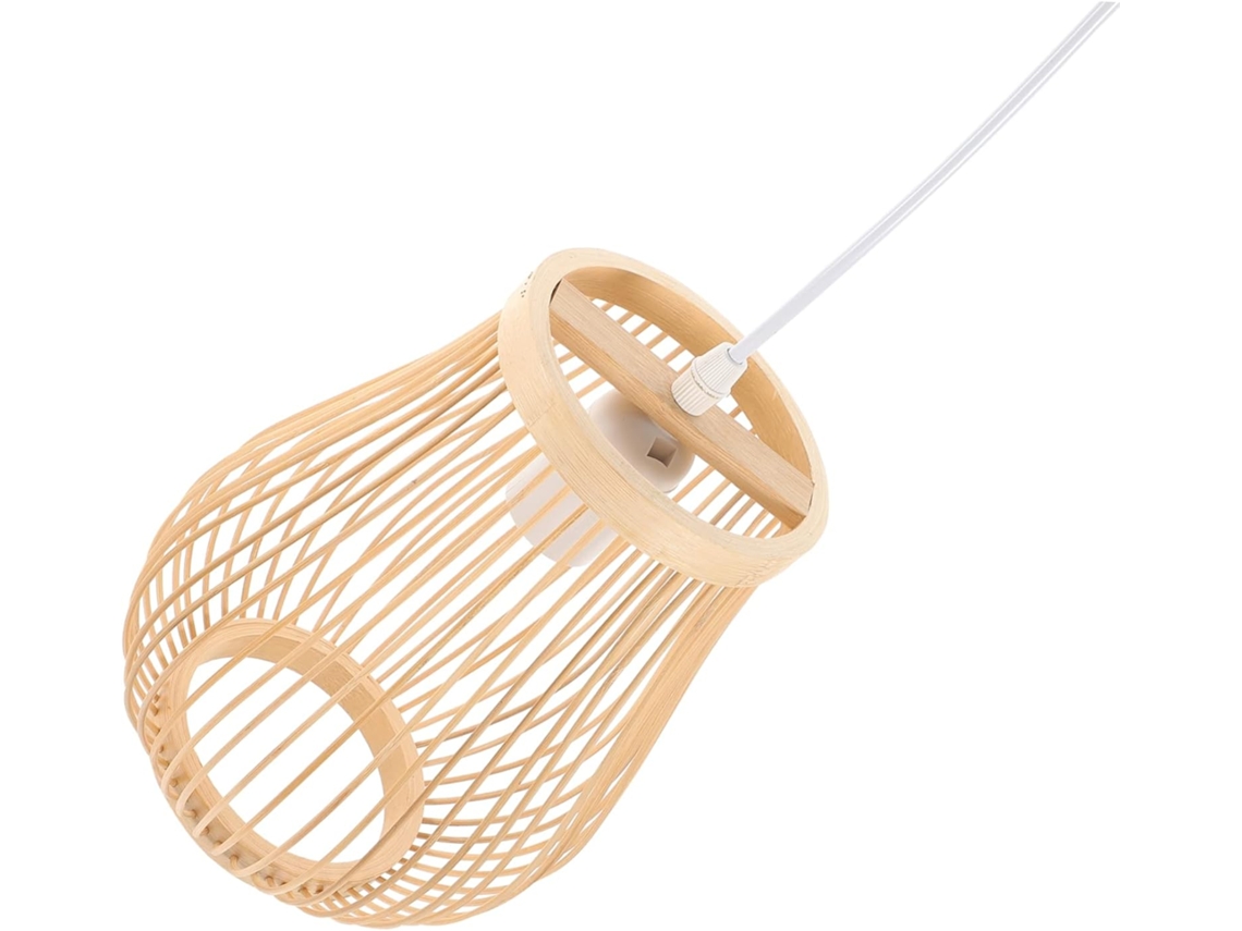 Lámpara De Techo De Bambú Tejido Natural, Lámpara Colgante Para Cocina Y Habitación De Invitados, Diseño