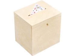 Caja de madera natural con forma de sobre, decoración creativa, urna para boda, carta, recuerdo