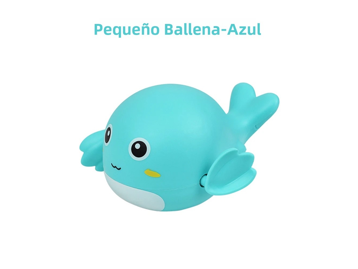 Lindo juguete de baño de ballena con mecanismo de cuerda (azul)