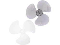 28 Aspas De Ventilador De Mesa De 2 Cm En Plástico Transparente Gris Y Blanco.