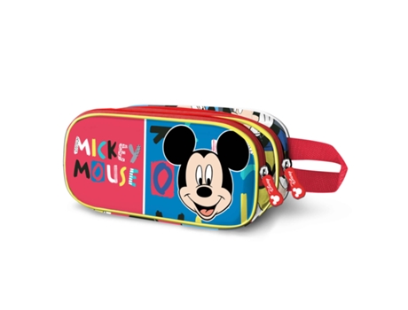 Mickey Mouse Joyful Estuche Portatodo 3D Doble, Azul