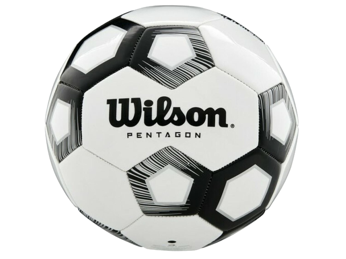 WILSON Pentagon Soccer Ball Wte8527Xb Unisex White Football Balls 5 Me