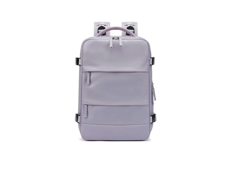 Mochila de viaje para ordenador portátil, bolsa resistente al agua para hombres y mujeres con puerto de carga USB, color morado