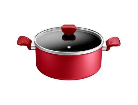 Fé Tefal 24 cm, indução, não -palito, cobertura de vidro, ergonômica, feita na França, especialista diário C2894602