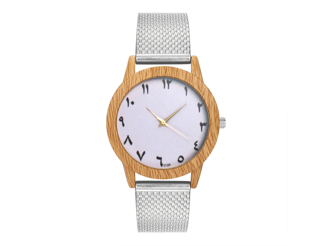 Reloj De Pulsera De Cuarzo Simple Para Hombre Y Mujer Con Correa De Silicona Mesh Zhoulianfa Plata