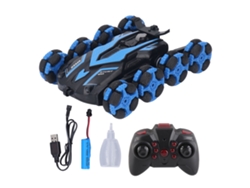 Ats-coche De Control Remoto Stunt 360 Grados Rotatsorio Doble Cara Con Luces Para Niños Niñas Azul