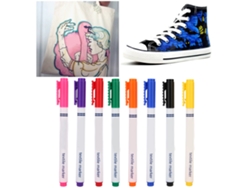 8 Bolígrafos Textiles Impermeables Para Pintar, Estampar Camisetas, Ropa Y Otros Artículos De Arte.