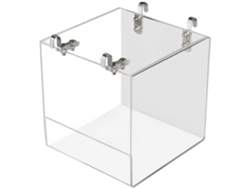 Caja de baño de ácido acrílico con gancho para pájaros