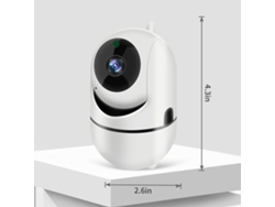 Cámara De Vigilancia Portátil 1080p 360° Con Visión Nocturna, Blanca