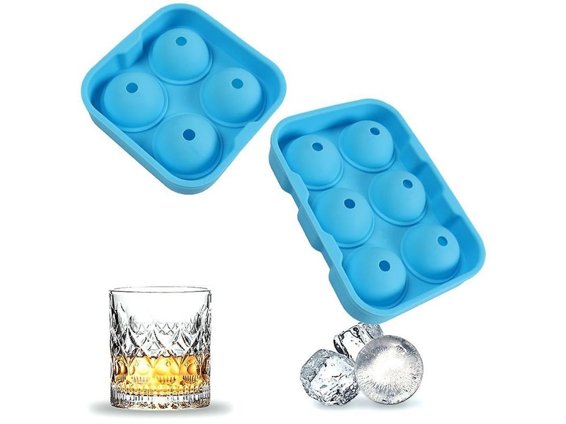 Moldes Para Bolas De Whisky, Cubitos De Hielo Grandes, De Fusión Lenta, Reutilizables.