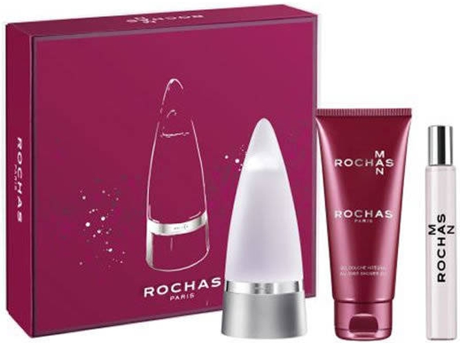 Cofre de Perfumes ROCHAS Man Eau de Toilette Spray 100 ml Set 3 Piezas 2019