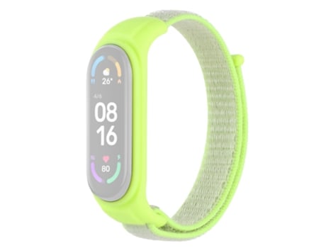Correa de Silicona ajustable anti-perdida para Xiaomi Mi Band 3/Band 4/Band 5/Band 6/Band 7 - amarillo fluorescente