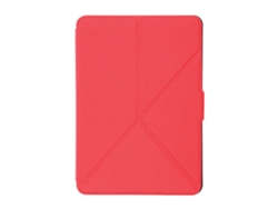 Funda protectora de piel sintética con diseño de cruz deformada para Kindle Paperwhite 1/2/3 (dorado claro, rojo)