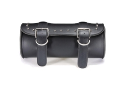 Bolsa De Herramientas Para Motocicleta Y Scooter, Bolsa De Sillín De Cuero, Almacenamiento Negro
