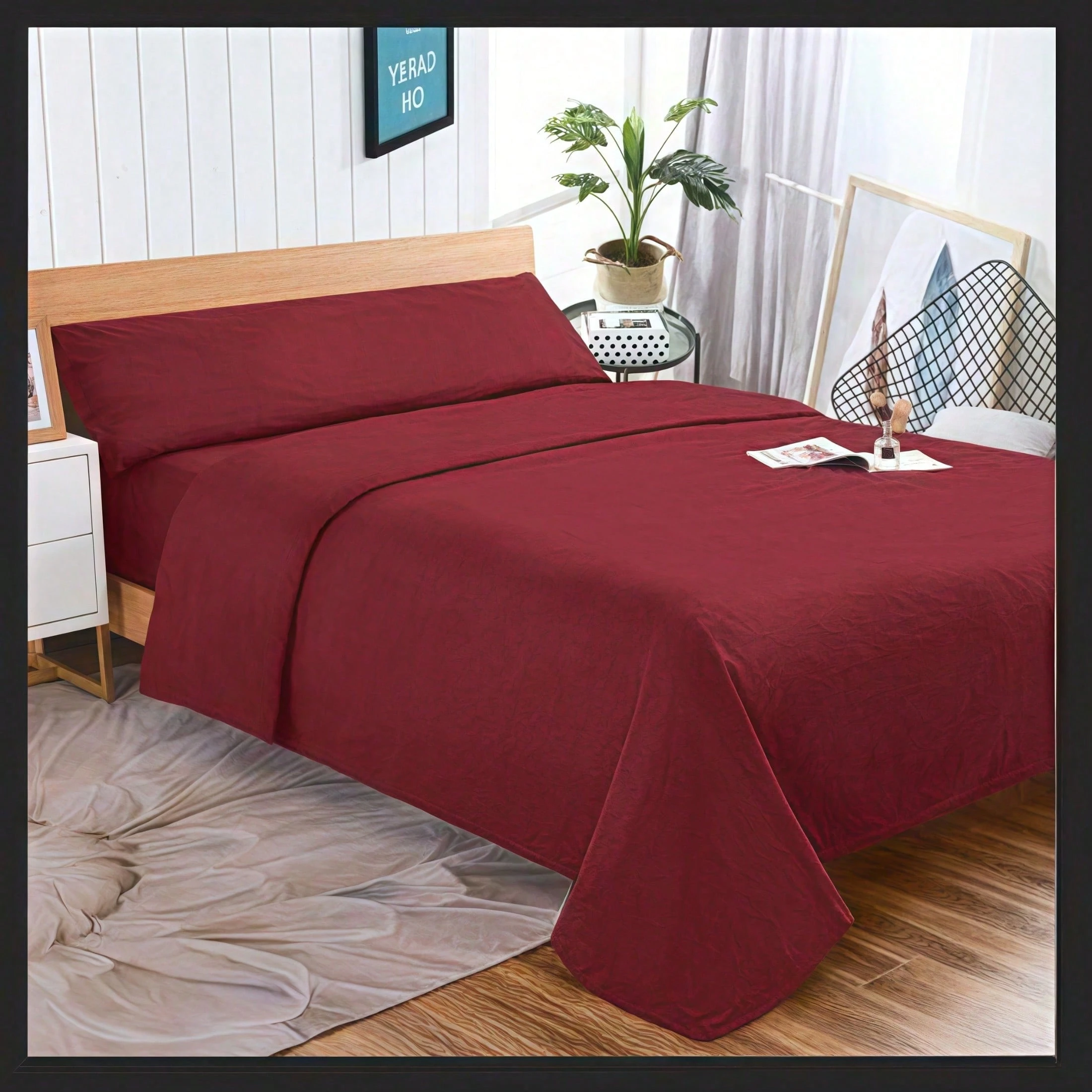 Juego De Sábanas Suaves De 3 Piezas (sábana Bajera Y Funda De Almohada) 105x200cm