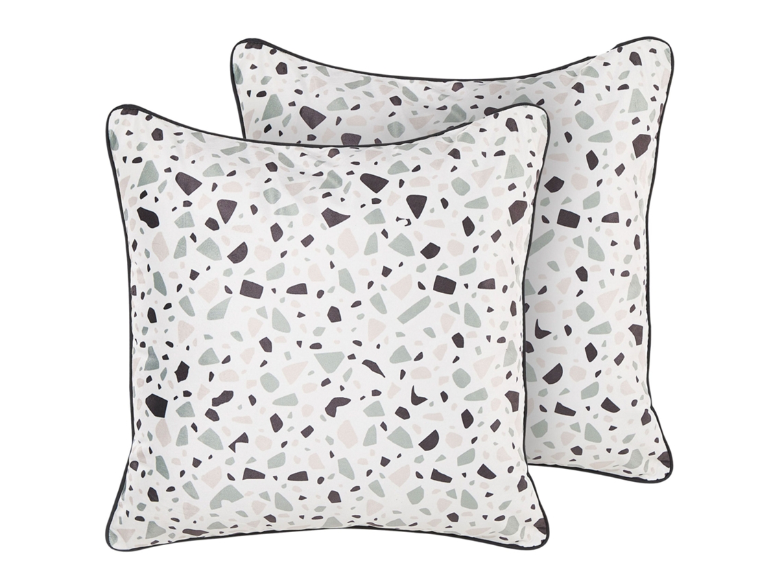 Conjunto de 2 cojines decorativos BELIANI Lavender de Terciopelo Multicolor 45x45x12
