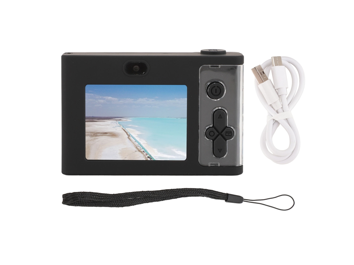 Cámara Digital 48mp 1080p Zoom 8x Anti-shake Pantalla 2.4'' Tft 650mah Para Vlogging Viajes Negro