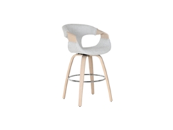 Taburete Madera Poliester Gris 55,5x52,5x92,5cm