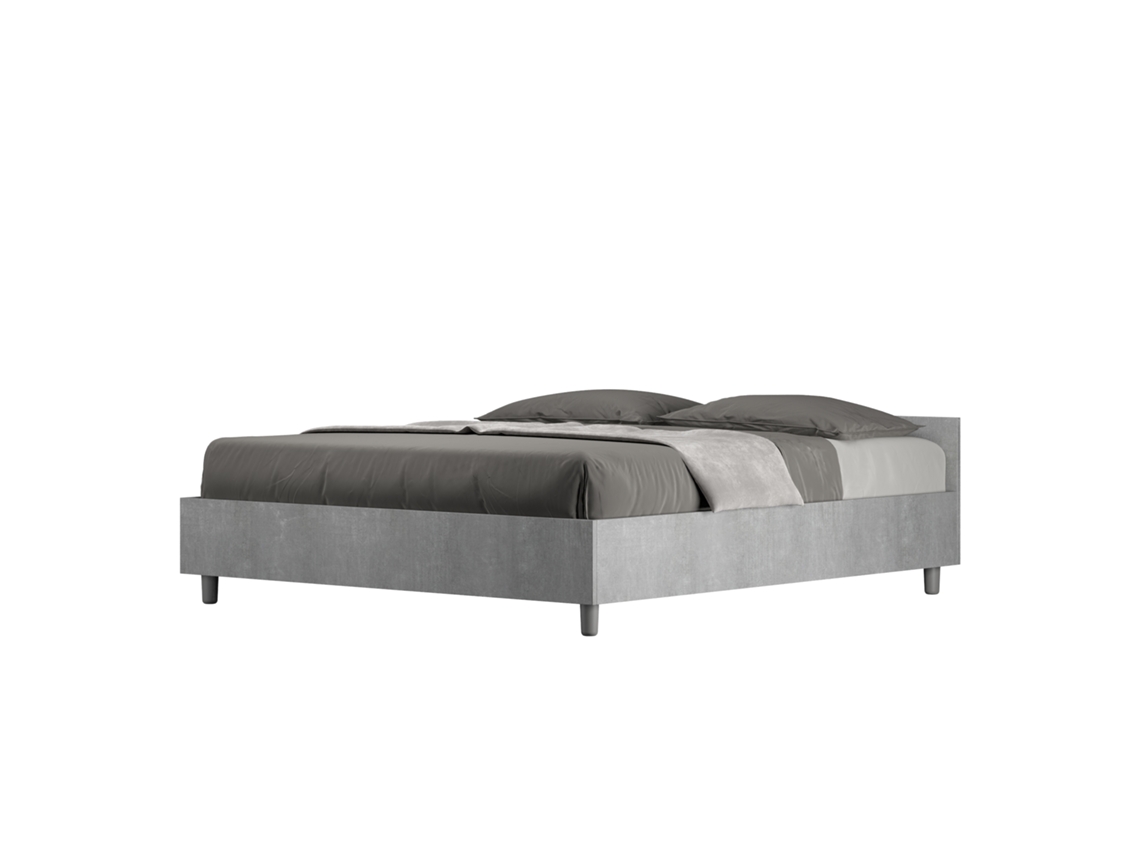 Cama Doble Contenedor Hormigón Nuamo ITYHOME Madera Gris (160x190)