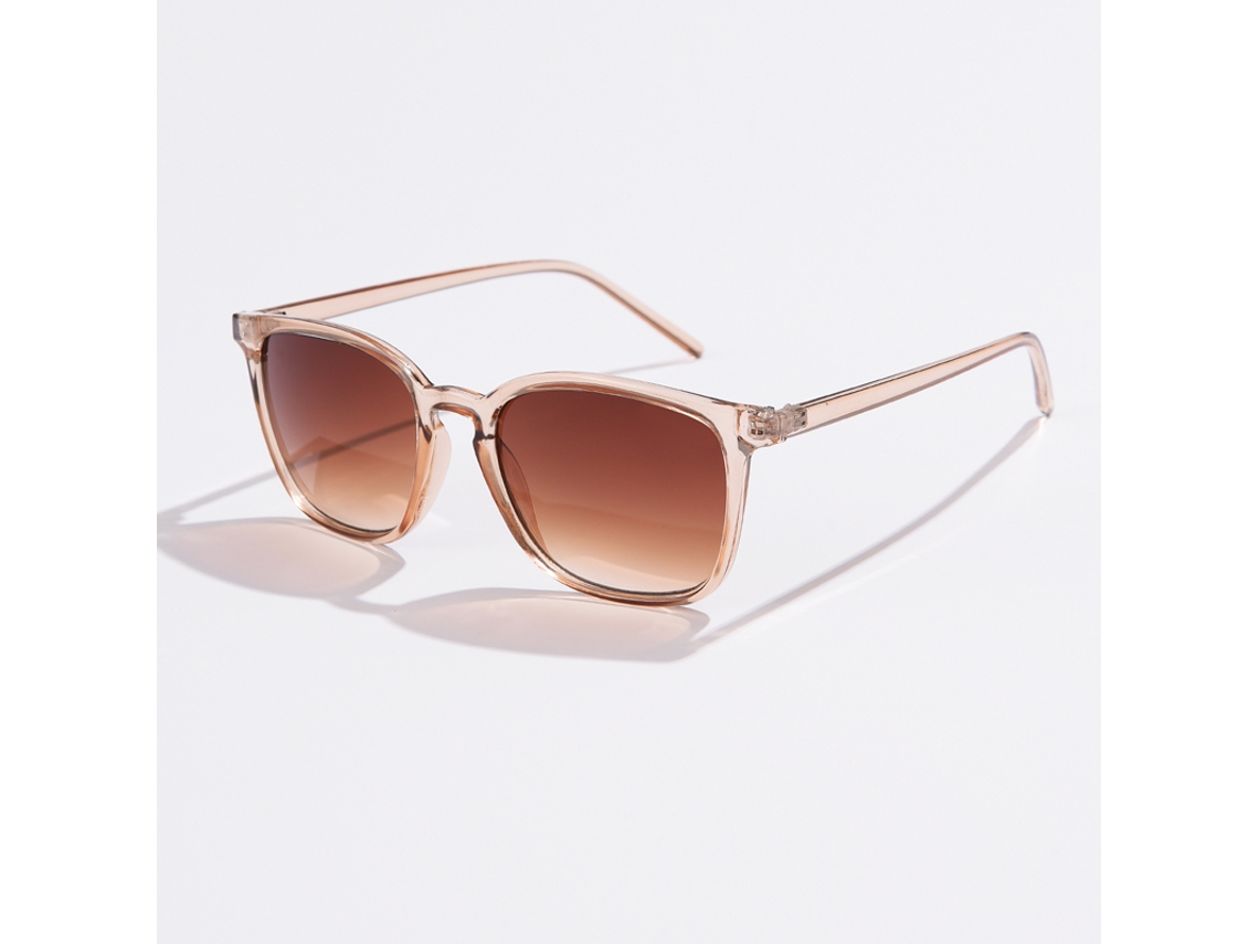 Gafas de ciclismo cuadradas unisex de estilo retro Y2K con degradado gris y protección UV400 MDUG (champán)