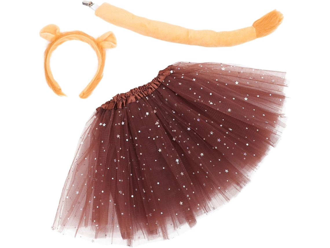 Diadema Con Orejas De León Y Cola De Animal, Accesorio De Disfraz Para Niñas.