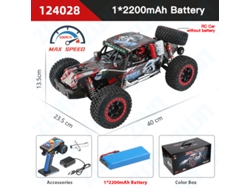 Coche RC 1/12 4WD con luz LED, motor sin escobillas, 60 km/h, Monster Truck de derrape para niños Aeuzwr
