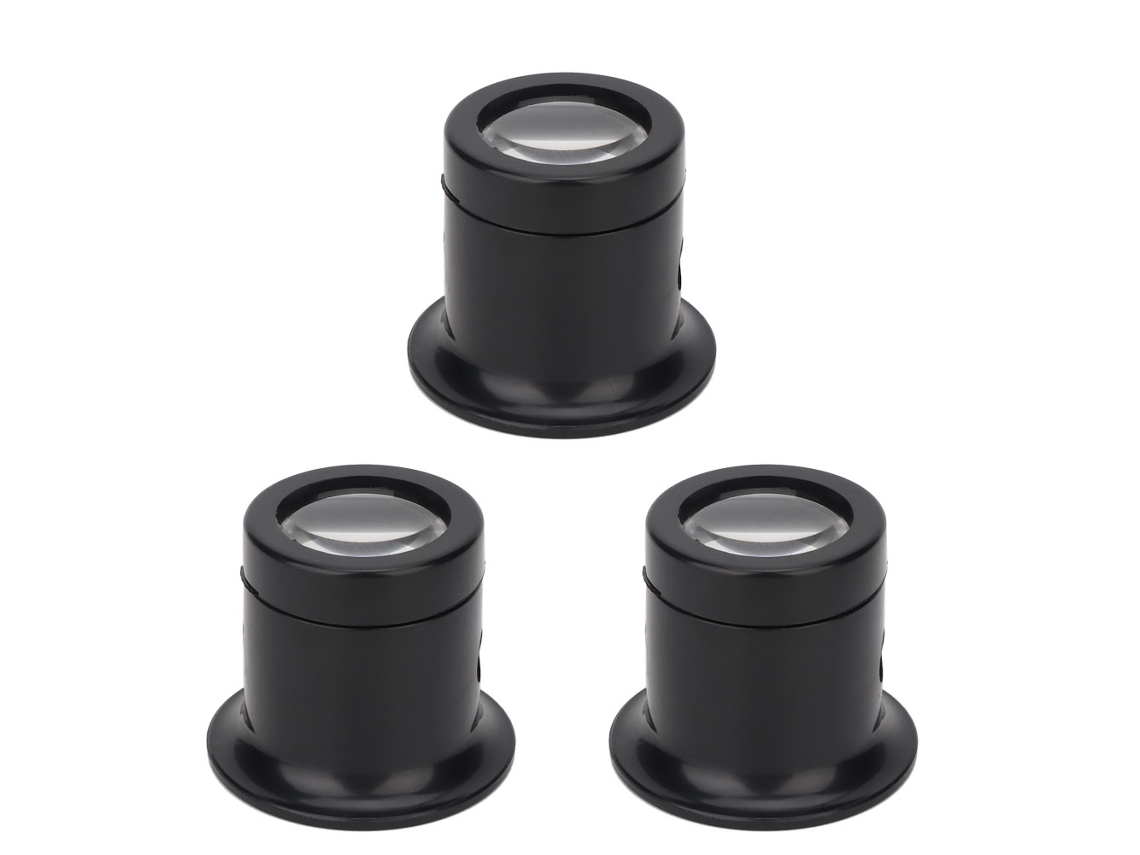 Lupa Para Reparación De Relojes (3 Unidades) Con Lentes Ópticas 10x, Herramienta Para Joyería, Antirreflejos.