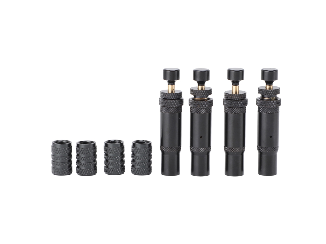 Kit De 4 Válvulas Automáticas De Desinflado De Neumáticos, De Acero Inoxidable, Con Boquilla, Ajustables, Para Uso Todoterreno.