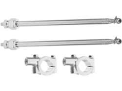 Mástil Telescópico De 1,2 M De Acero Con Base De Aluminio, Paquete De 2 Unidades.