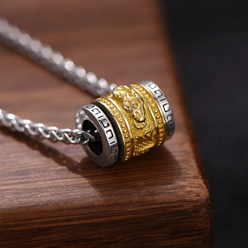 Collar Pixiu. Objeto Auspicioso De Feng Shui, Collar Bañado En Plata.