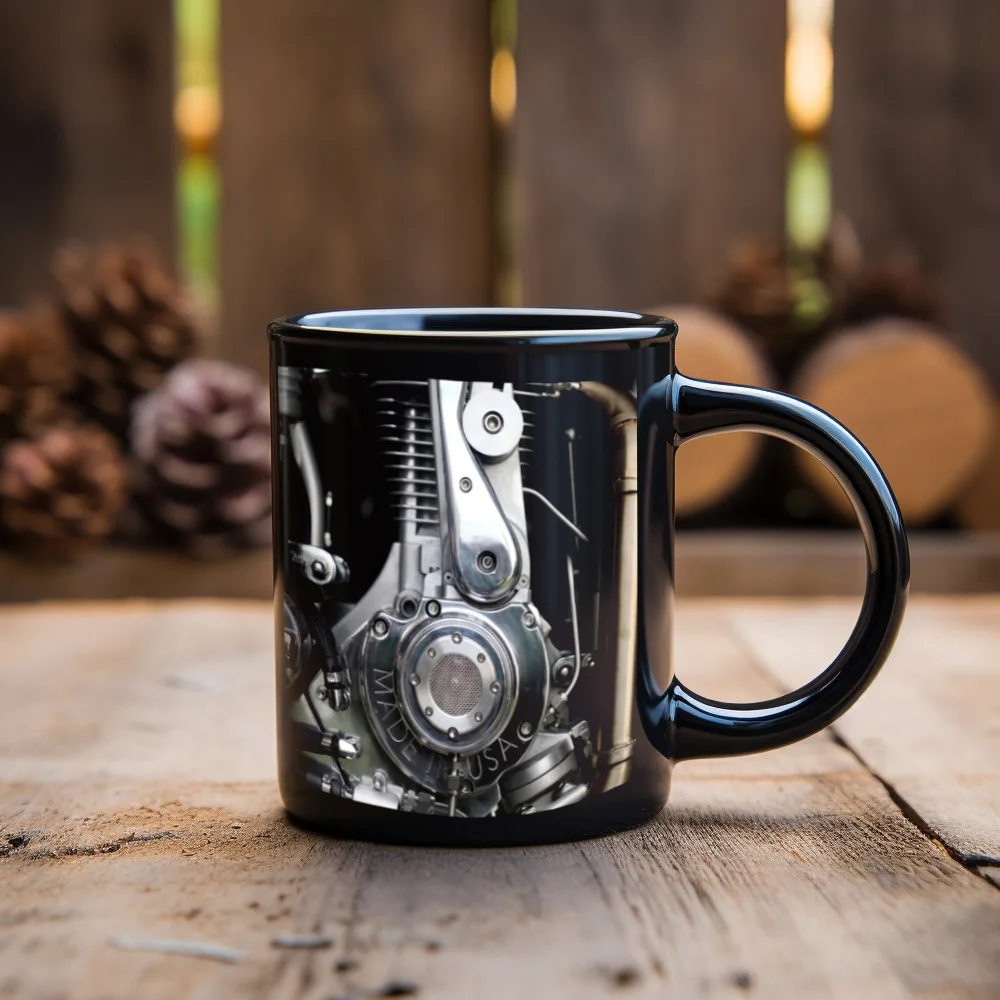 Taza de cerámica con motor mecánico, taza de té 3D, taza de desayuno creativa. MDUG (modelo 4, 330 ml)